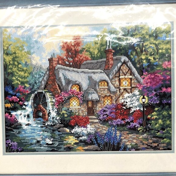 Dimensions Needlepoint Kit 2004 The Cottage Mill New Unopen Package 20016 - Picture 2 of 5